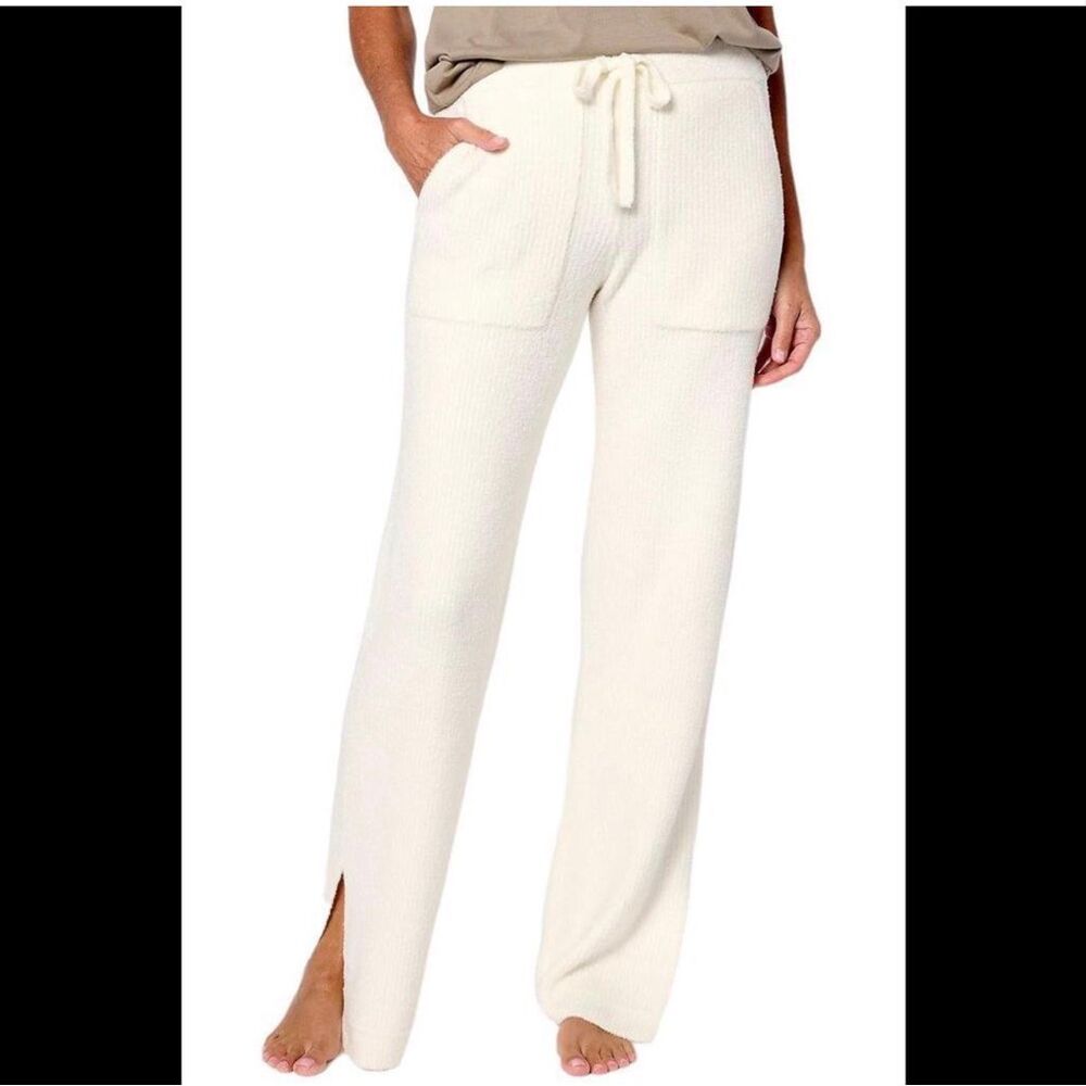 Barefoot Dreams $145 CozyChic Lite Pinched Seam Slit Pant Petite 3XP NEW